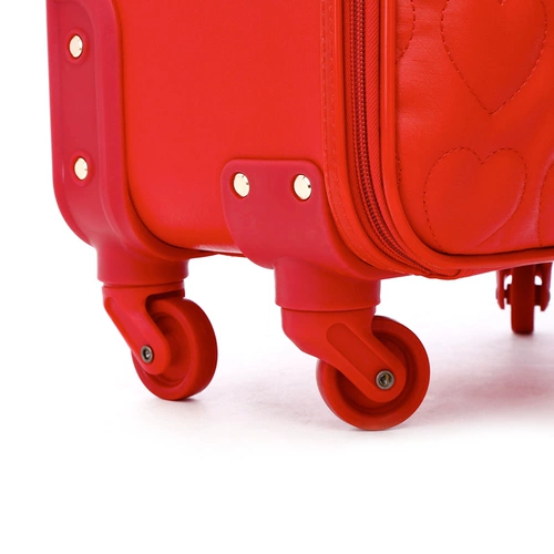 Красный универсальный чемодан для невесты для путешествий