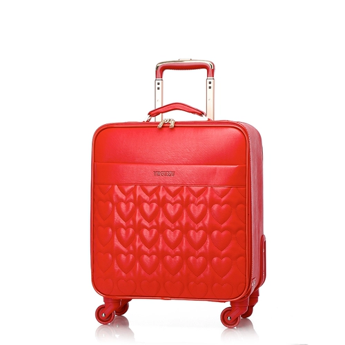 Красный универсальный чемодан для невесты для путешествий