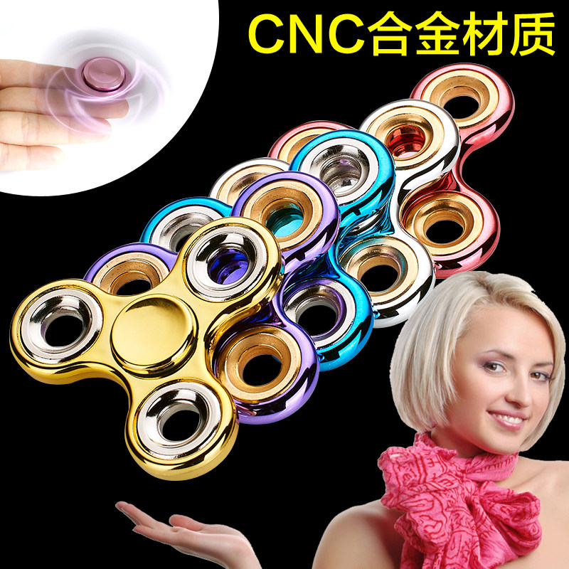 Triple Leaf Pure Metal American Fingertips Top Edc Finger Tops Interfinger Thumb Spiral Adult Decompression Toys