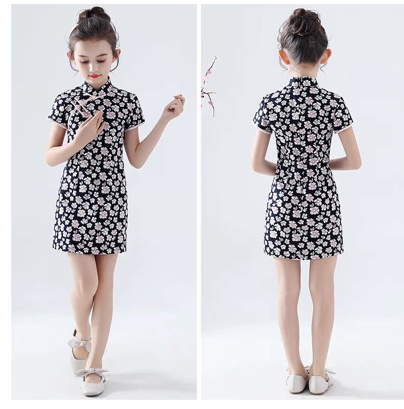 Phụ huynh-con mặc mẹ và phụ nữ sườn xám Hanfu Mẹ và con gái ăn mặc đầm Tang phù hợp với phong cách Trung Quốc - Trang phục dành cho cha mẹ và con áo váy gia đình