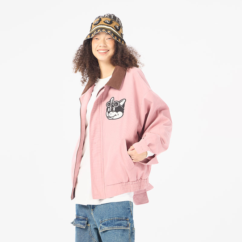Aimeewq New 25 Early Autumn Little Monster Offline Hot-Selling Motorcycle Puppy Woven Jacket Am0281