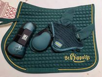 German brand forest green dark green dark green saddle pad horse earmuffs horse leggings set detachable large and medium size