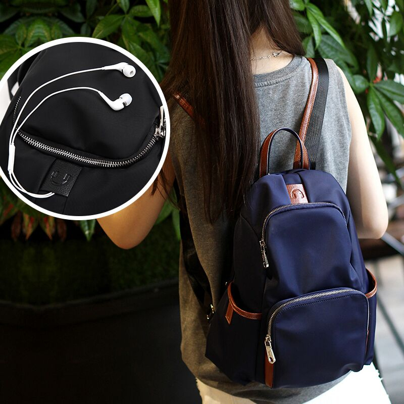 European Station Zhao Li Ying stars the same Double Shoulder Bag Lady Casual Nylon Oxford Cloth student school bag