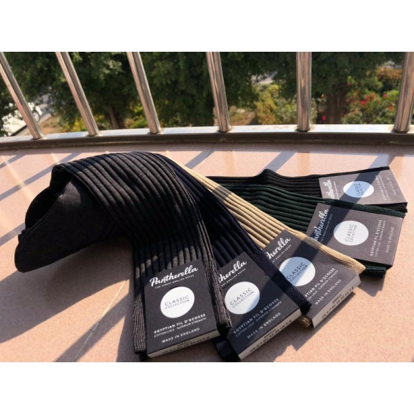 [H] in Stock Pantherella Danvers Long Socks Egyptian Cotton Men's Vertical Striped Socks 6614