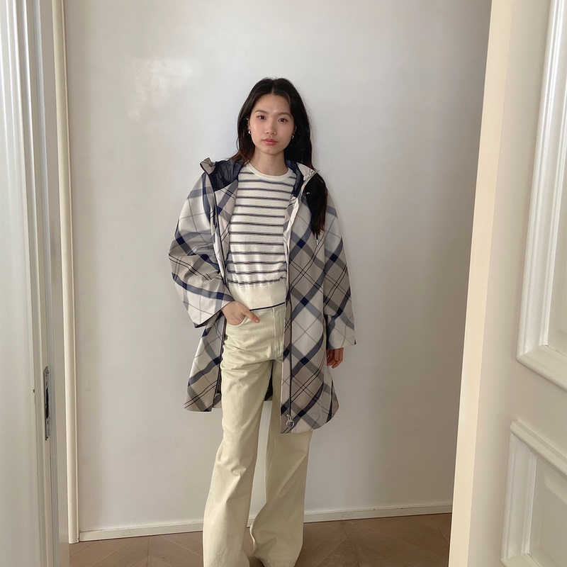 Icec【New Product】Barbour 26 New Tartan Plaid Hooded Jacket Casual Windbreaker Coat