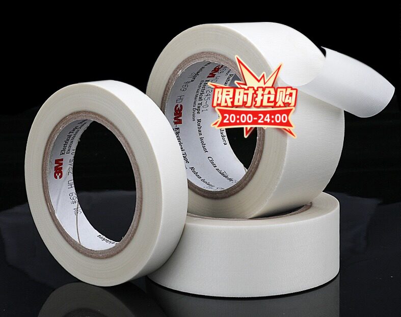 3M glass cloth Teflon rubberized fabric Electrical high temperature resistance 800-degree flame retardant insulation fireproof single-sided import adhesive tape