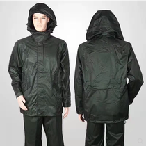 Inter Hwa Split Raincoat Suit Olive Rain Protection Green Single Wear Universal Rescue Double Layer Thickened Raincoat Rain Pants
