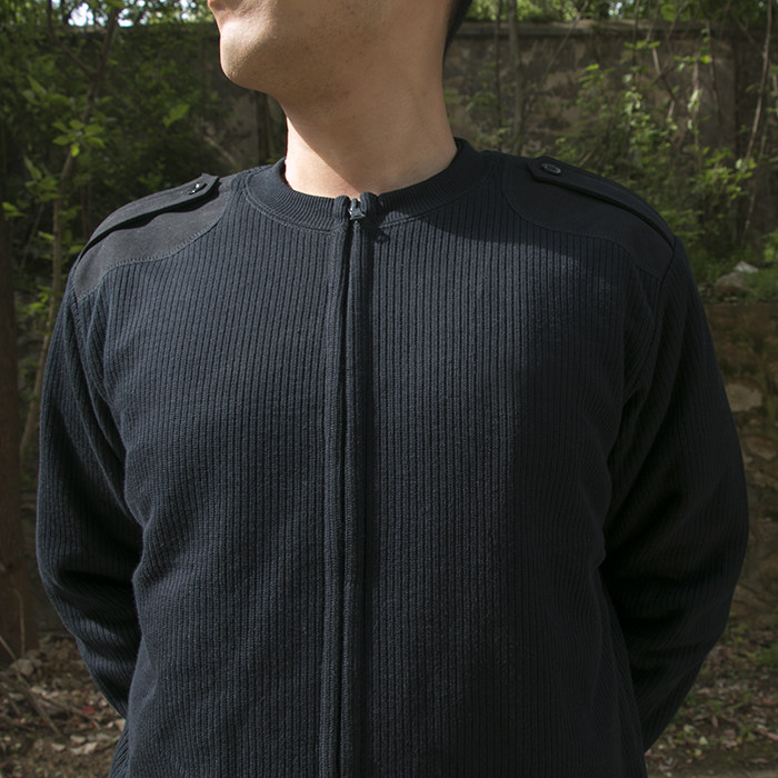 Sea navy blue velvet pants suit zipper type cold protection warm clothing men's plus velvet thick cotton coat