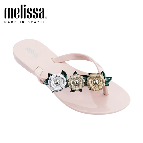 Melissa Модная металлическая спортивная пляжная обувь, тапочки, в цветочек