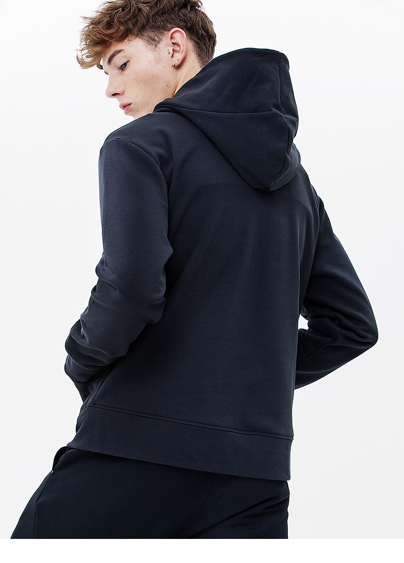 Anta antaplus áo len nam 2019 mùa thu mới thể thao áo len rắn màu trùm đầu áo len - Thể thao lông cừu / jumper sweater đẹp