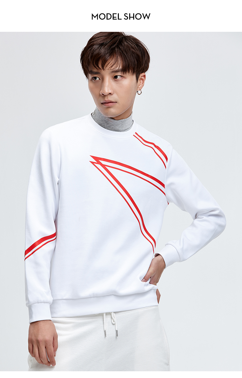 Áo len nam Anta phiên dịch 2019 mùa xuân mới vòng cổ áo thun dài tay áo len thể thao - Thể thao lông cừu / jumper áo thu đông nữ đẹp 2020