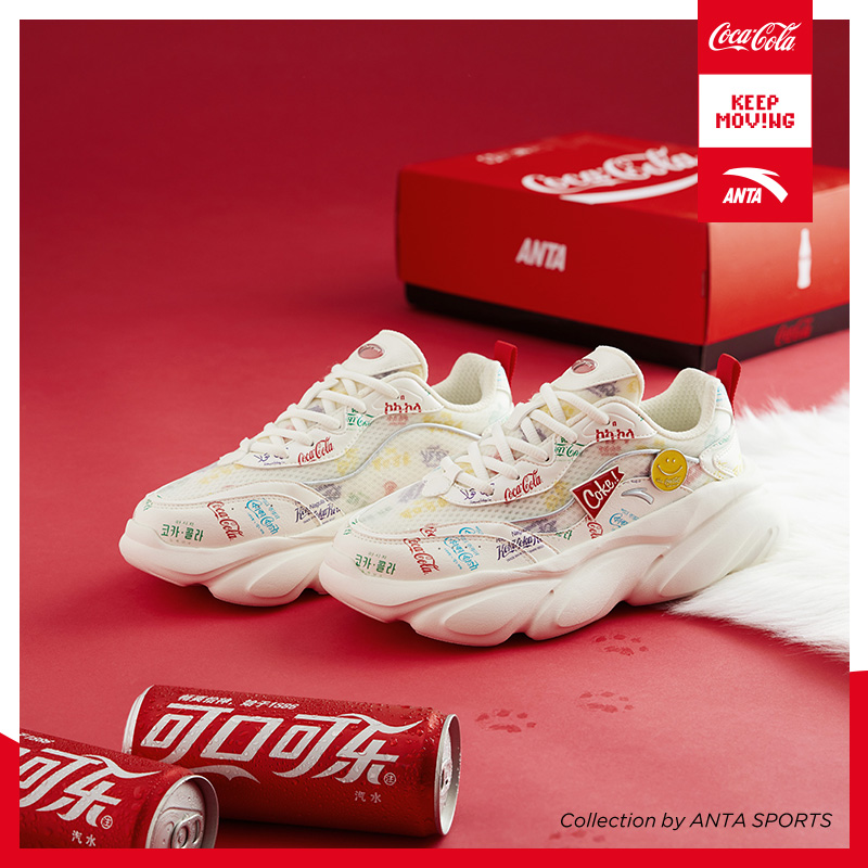 Anta Coca-Cola Co-branded Meow Claw Shoes Women's Shoes 2021 Summer New Fashion Torre Sports Leisure Shoes
