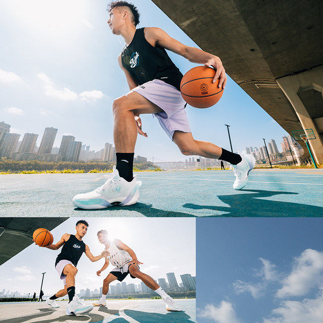 ANTA Three-Point Rain 1丨Xian Technology Lightweight, breathable and Wear-Resistant Outfield Basketball Shoes Cement Nemesis ເກີບກິລາປະຕິບັດ