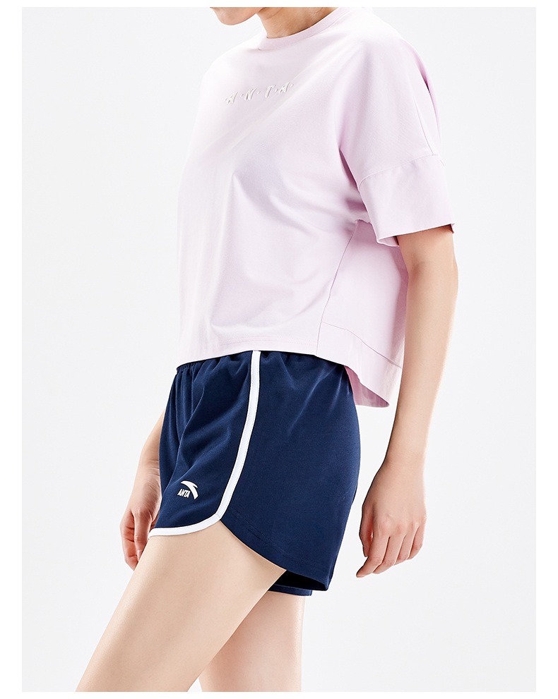 Quần short thể thao Anta nữ mặc mùa hè 2019 cotton mới thấm mồ hôi thấm nước năm quần nữ nhà quần nóng - Quần thể thao quần lining