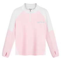 The same Anta childrens and older childrens long-sleeved T-shirts in the mall 2024 autumn new stand-up collar quick-drying sports tops