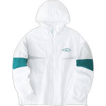 ANTA Womens Sun Protection Jacket 2024 Summer New Contrast Color Hooded Jacket Anti-UV Double Layer Windbreaker 162428601