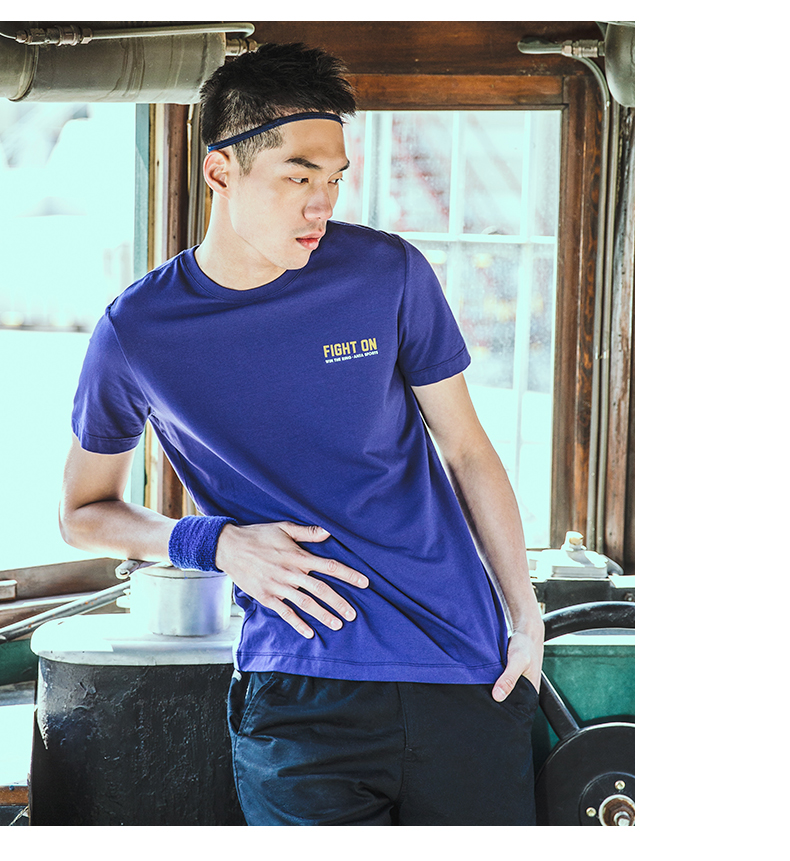 Anta tay ngắn nam 2019 xuân hè mới hàng loạt chiến đấu đơn giản áo thun nam tay ngắn đơn giản 15829177 - Áo phông thể thao áo tank top
