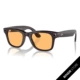 Wayfarer Black Mirror Frame/Amber Lens