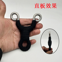 Palm treasure 304 stainless steel manual cold-formed slingshot straight plate anti-curved small s Tibetan antelope traditional round skin flat skin stone wash