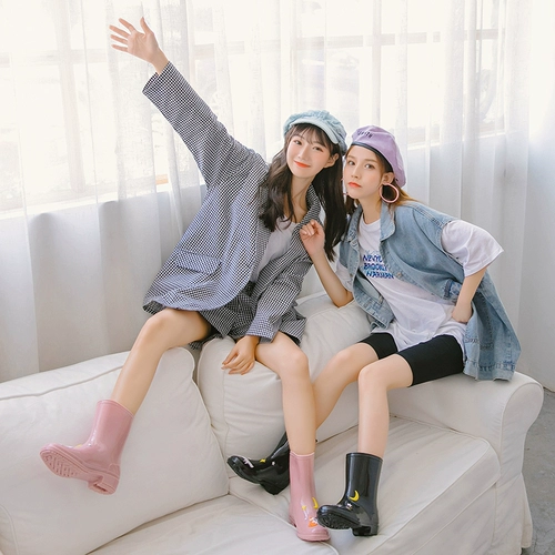 HNI Модная нескользящая обувь, нескользящие сапоги для отдыха, средней длины