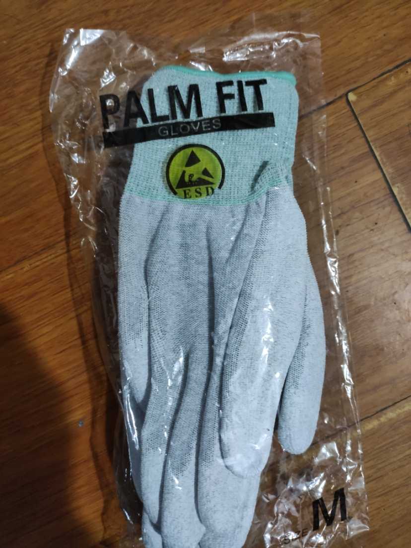TOPFIT antistatic carbon fiber coated palm gloves anti-slip and abrasion resistant gloves 10 pay RMB25 