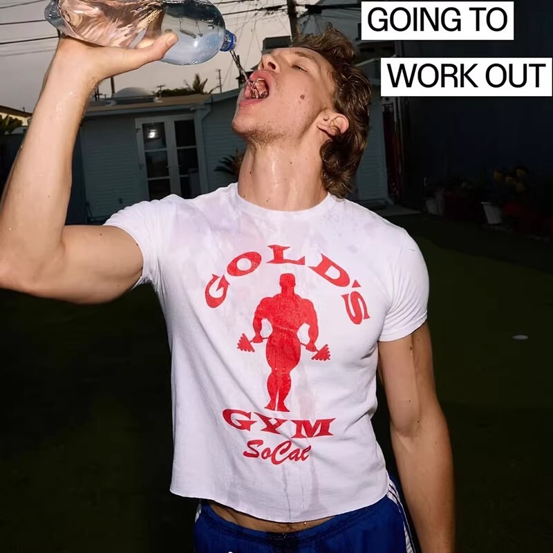 Connor Fitness Gym Peak Duel Same Style Short-Sleeved T-Shirt Summer Pure Cotton Half-Sleeved Trendy Heatedrivalry