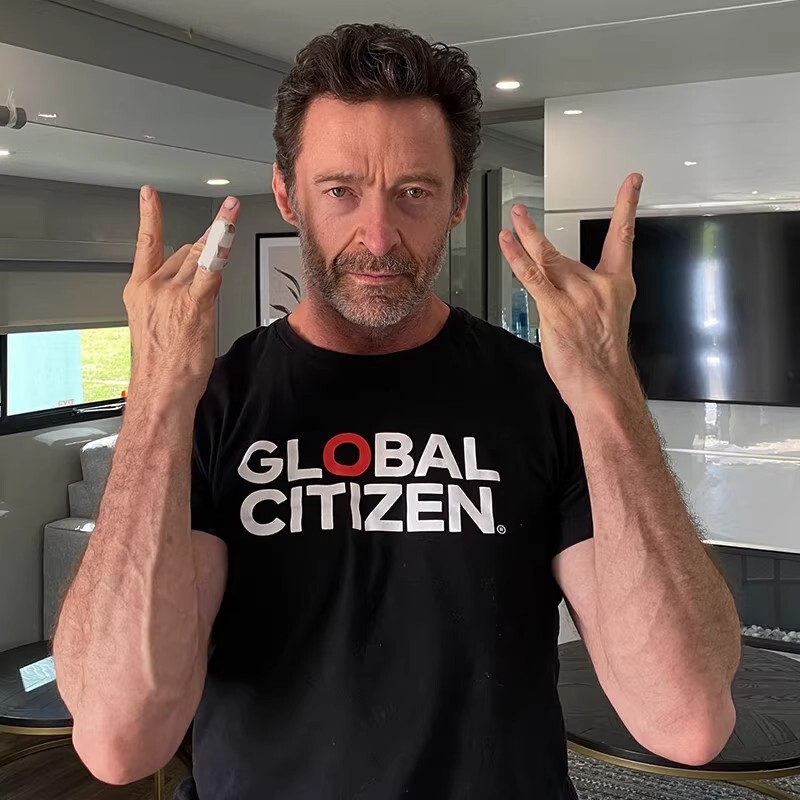 Iron Man Robert Downey Jr. Same Style Global Citizen Letter Print Short-Sleeve T-Shirt