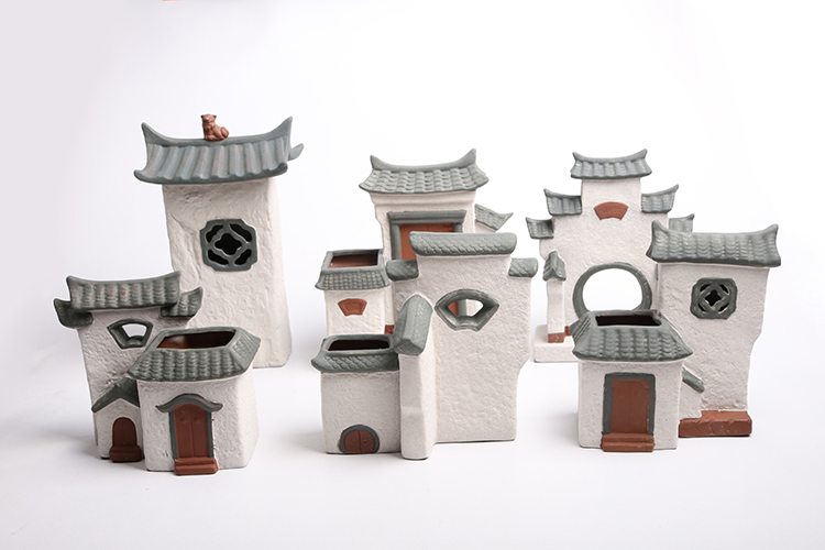 Sáng tạo đơn giản gốm Zen Trung Quốc hoa bình hoa hoa khô phòng khách tre cổ trang trí chậu - Vase / Bồn hoa & Kệ chậu đất