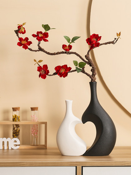 网红花瓶高级感乔迁礼物客厅一对电视柜轻奢仿真花中式装饰品摆件