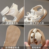 Сандалии для девочек, летняя детская нескользящая дышащая обувь для раннего возраста для принцессы, мягкая подошва, 1-3 лет