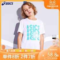 ASICS Arthur childrens clothing boys boys short sleeve T-shirt student round neck jumper 7-12 2034A049
