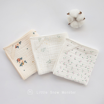 ins baby and children organic cotton gauze baby face towel super soft small square towel princess wind wipe saliva towel