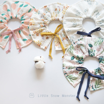 ins spring and autumn newborn baby organic cotton yarn baby bib pocket lace super soft 360 holiday neckline water towel