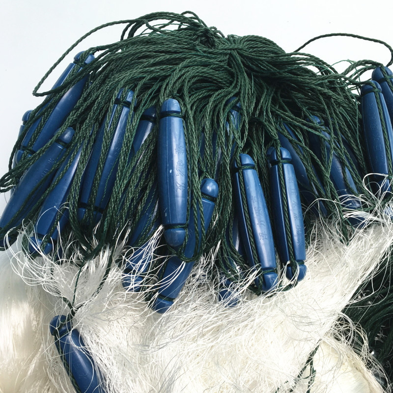 Huaie 2- 5.1m Nylon Net Three-Layer Net Nylon Line Fishing Net Weighted Perforated Sinker Fishing Net