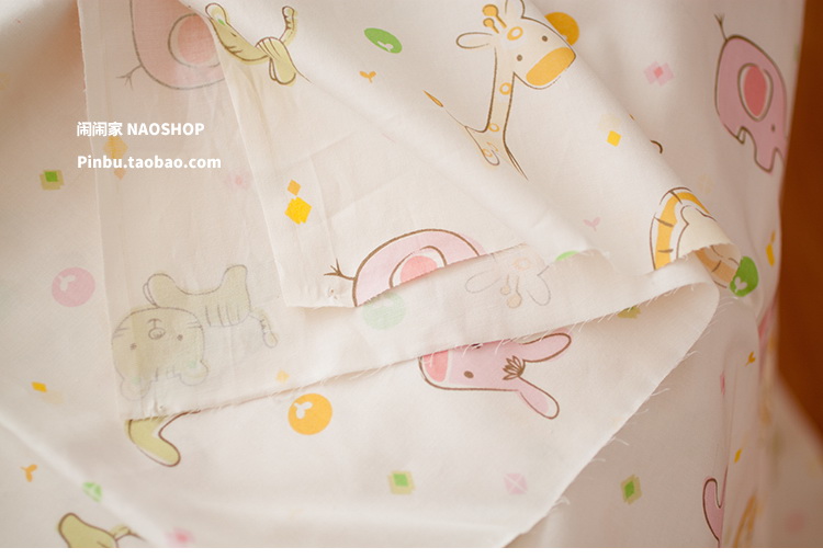 Vải bông twill ồn ào chăn trẻ em sản phẩm giường handmade vải tự làm vải động vật dễ thương [160] 21 - Vải vải tự làm vải cotton da cá