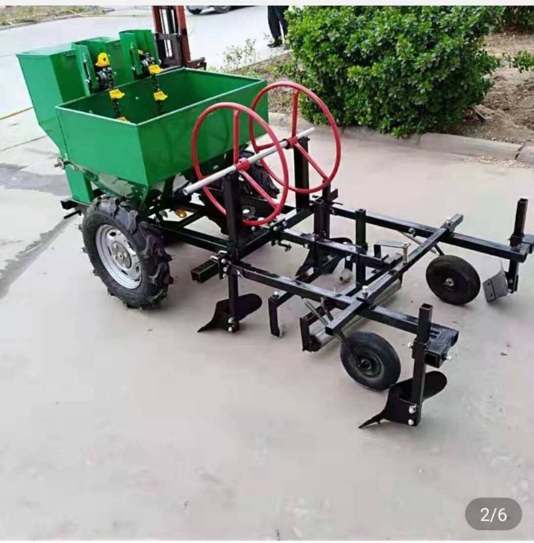 Potato seeder tractors with potato taro planter to fertilize and sow ridging coated potato planter