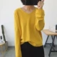 Bên trong mặc áo len mỏng cổ chữ V dài tay mùa thu nữ 2018 mới thoi trang nu