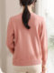 2022 new mother autumn dress Western-style bottoming shirt middle-aged ladies long-sleeved knitted top middle-aged and elderly Western-style sweater