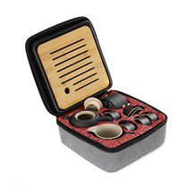 Dark Pottery Travel Kunfu Tea Tool Set Portable Package Little Japanese Household Simple Company Event Gift Customized Logo
