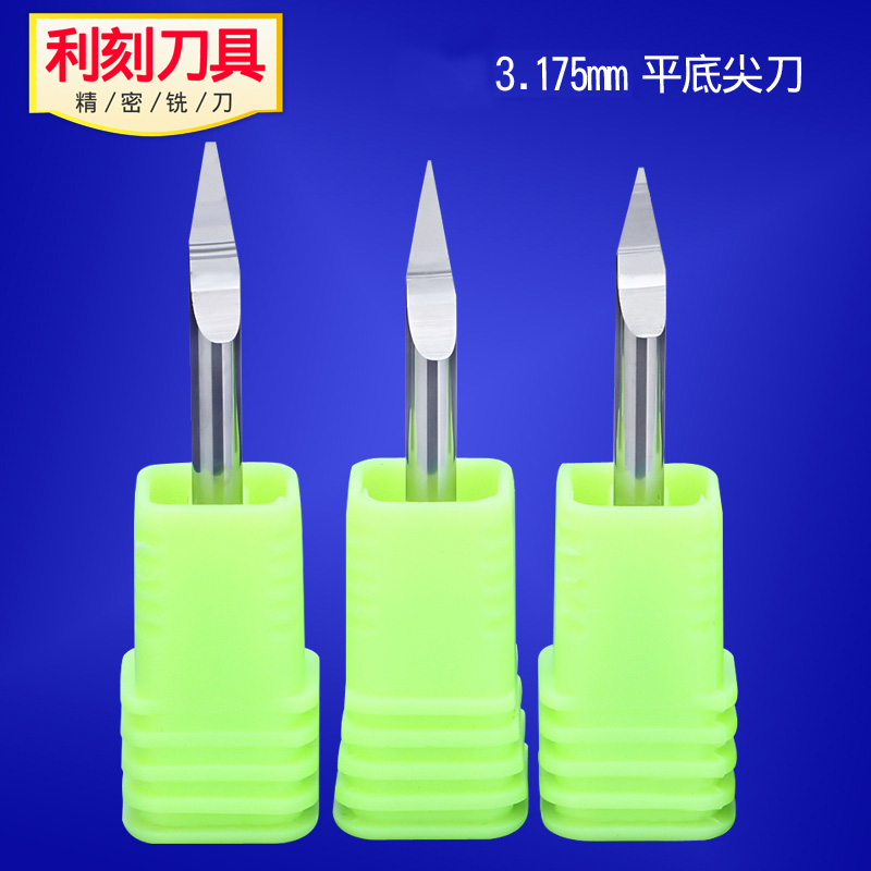 3 175mm imported material flat knife CNC carving machine tool tungsten tapered knife carving knife