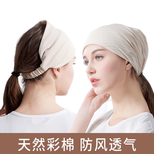 Mũ sau sinh mùa xuân và mùa thu đông mang thai bà bầu khăn turban màu gió thời trang cotton mùa xuân hè bốn mùa thoáng khí - Mũ thai sản / Vớ / Giày