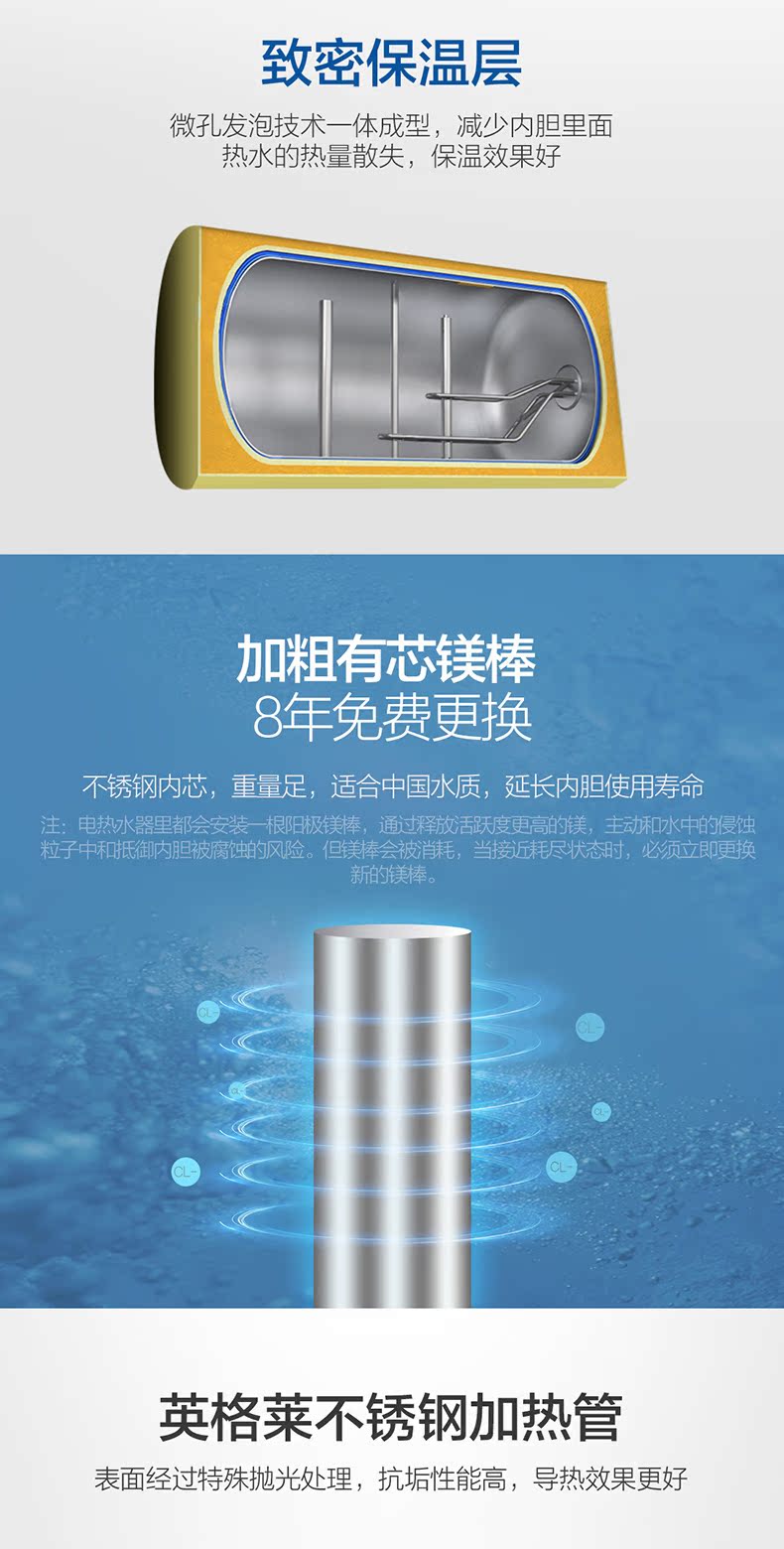 bình nóng lạnh picenza 20l Haier trữ nước loại máy nước nóng 60 lít tốc độ nóng hộ gia đình nhỏ phòng tắm vòi sen nóng 50L - Máy đun nước bình ariston