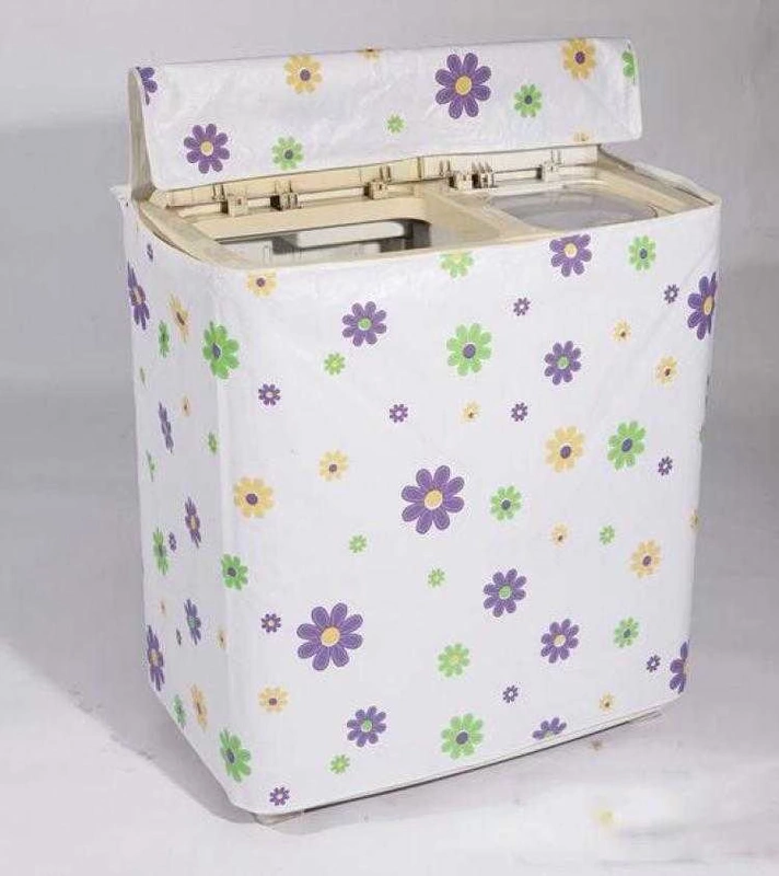 Nắp máy giặt mini gia dụng dày ngăn chống đông Vách ngăn dày Nắp chống ẩm Nắp bảo vệ thùng phuy kiểu châu Âu kiểu cũ - Bảo vệ bụi