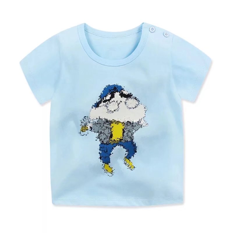 3 bé trai và trẻ nhỏ 0 1 tuổi 8 3 6 6 5 tháng bé mùa hè ngắn tay áo mỏng nửa tay áo thun cotton ngoại 2 áo thun bé trai mùa hè