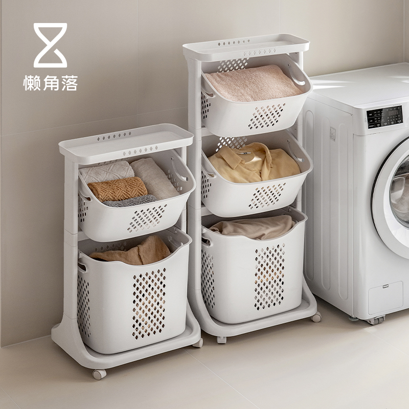 レイジーコーナー汚れた服バスケットホームバスルーム汚れた服収納バスケットラックランドリーバスケット汚れた服バスケット