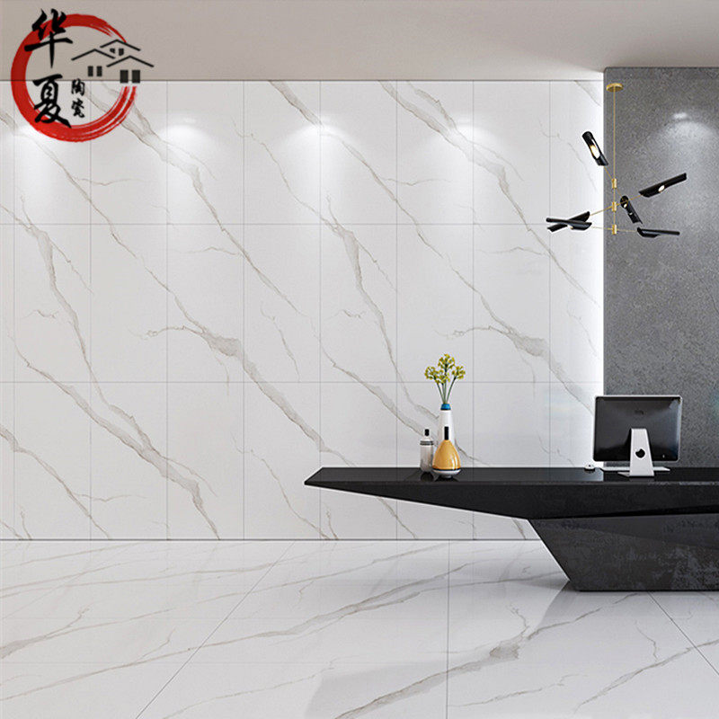 Infinite continuous pattern tile 600x1200 icepa white whole body marble floor tile living room large slab brick background wall tile