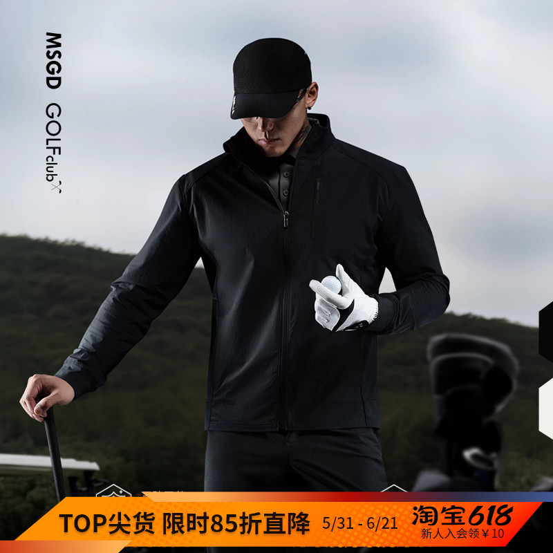 Monster Guardians Men's Outdoor Three-Proof Golf Stand Collar Jacket Stretch Slim Fit Sports Jacket Monster Guardians Men's Outdoor Three-Proof Golf Stand Collar Jacket Stretch Slim Fit Sports Jacket