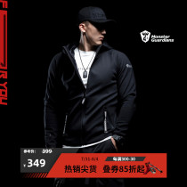 Monster Guardians winter gush sports zipped jacket for mens fitness training Running sweatshirt