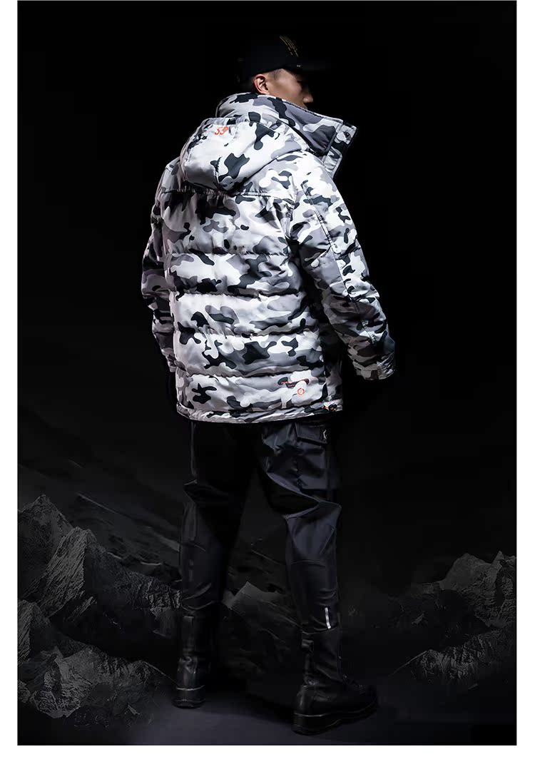 Monster Guardians Guardian Shield Series Men Fall / Winter Snowy Ngụy trang Áo khoác xuống - Thể thao xuống áo khoác áo phao lông vũ nam uniqlo