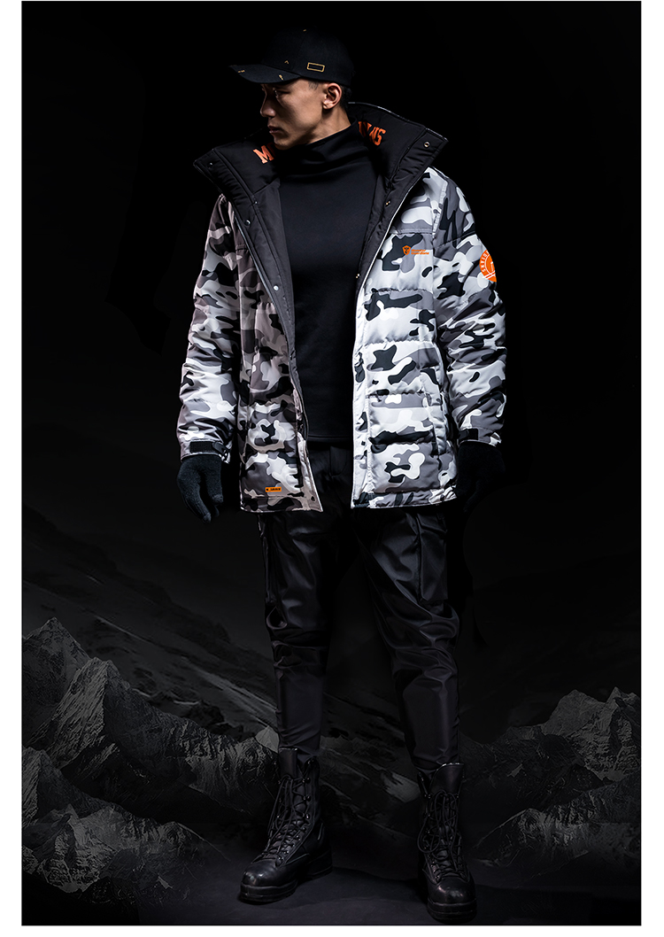 Monster Guardians Guardian Shield Series Men Fall / Winter Snowy Ngụy trang Áo khoác xuống - Thể thao xuống áo khoác áo phao lông vũ nam uniqlo